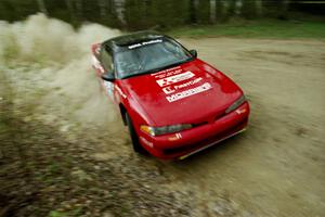 Mark Utecht / Brenda Lewis on SS1, Indian Creek Rd., in their Mitsubishi Eclipse GSX.