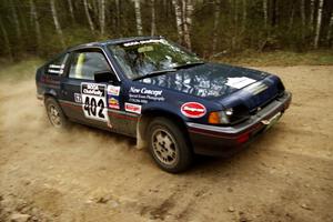 Pete Mathewson / Susan Mathewson on SS1 in their Honda CRX.