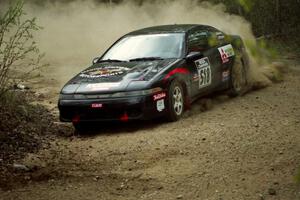 Dennis Martin / Chris Plante on SS1, Indian Creek Rd., in their Mitsubishi Eclipse GSX.