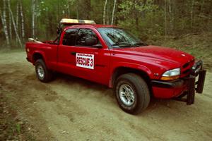 Jim Anderson ran as med sweep in his big Dodge Ram Pickup.