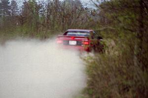 Phil Schmidt / Steve Irwin at speed in the Two Inlets State Forest in their Toyota MR2.