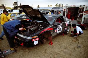 The Dennis Martin / Chris Plante Mitsubishi Eclipse GSX gets serviced in Park Rapids.