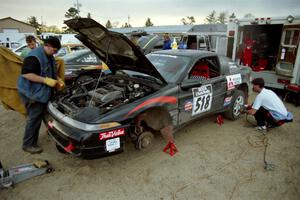 The Dennis Martin / Chris Plante Mitsubishi Eclipse GSX gets serviced in Park Rapids.