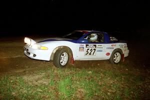 Chris Gilligan / Joe Petersen head uphill at the crossroads hairpin in their Mitsubishi Eclipse GSX.