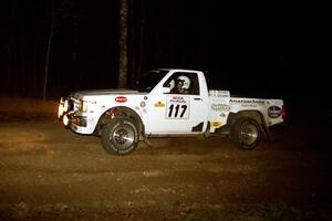 Ken Stewart / Doc Shrader head uphill at the crossroads hairpin in their Chevy S-10.