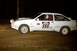 Colin McCleery / Jeff Secor head uphill the the crossroads hairpin in their Merkur XR4Ti.