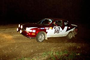 Eric Seppanen / Jake Himes head uphill at the crossroads hairpin in their Nissan Sentra SE-R.