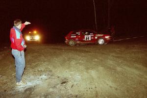 Al Kintigh / Diane Sargent limp up the crossroads hairpin after DNF'ing the event in their VW GTI.