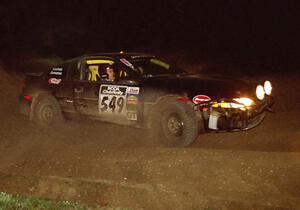 Thanasi Samaras / Constantine Koutras drift their Eagle Talon heads through the crossroads on the final stage of the event.