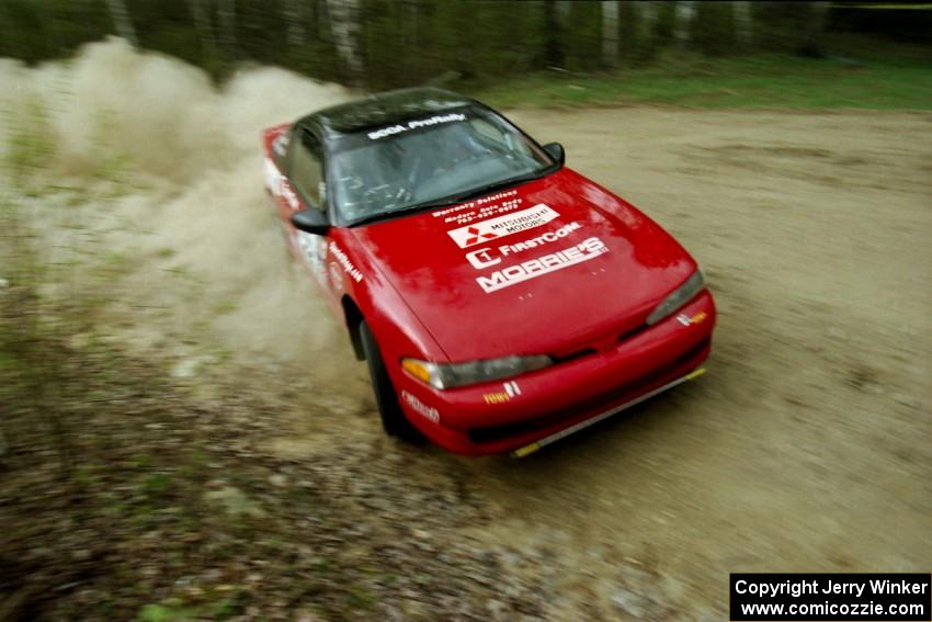 Mark Utecht / Brenda Lewis on SS1, Indian Creek Rd., in their Mitsubishi Eclipse GSX.