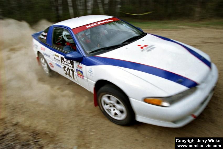 Chris Gilligan / Joe Petersen on SS1 Indian Creek Rd., in their Mitsubishi Eclipse GSX.