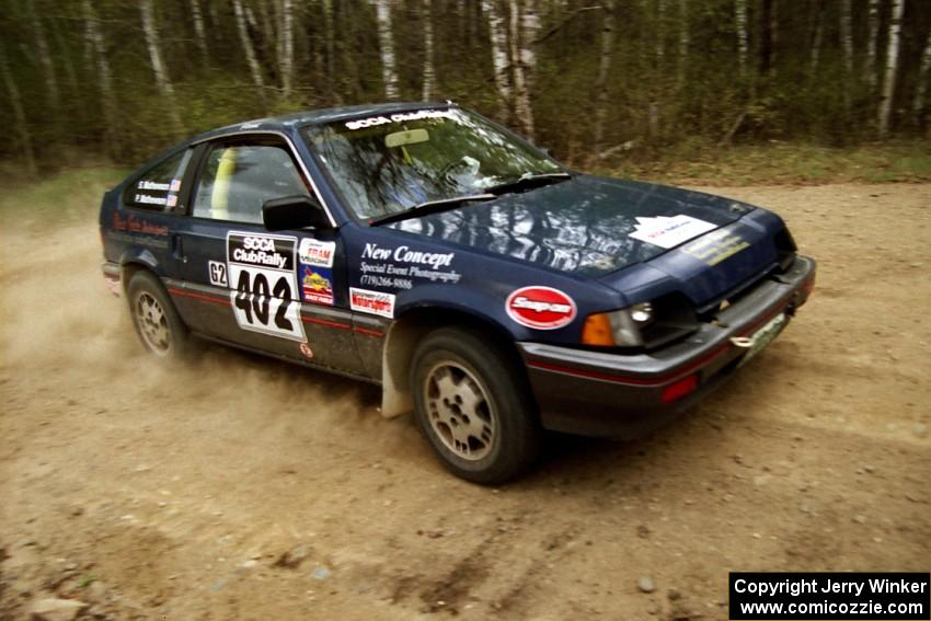 Pete Mathewson / Susan Mathewson on SS1 in their Honda CRX.