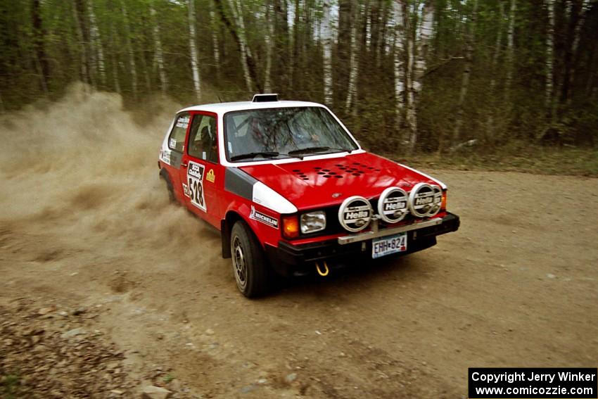 Jason Lajon / James Bialas on Indian Creek Rd., SS1, in their VW GTI.