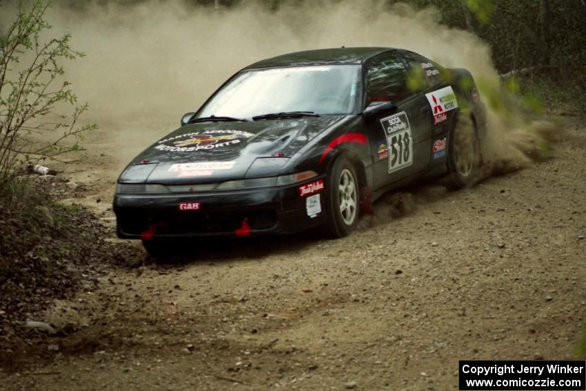 Dennis Martin / Chris Plante on SS1, Indian Creek Rd., in their Mitsubishi Eclipse GSX.