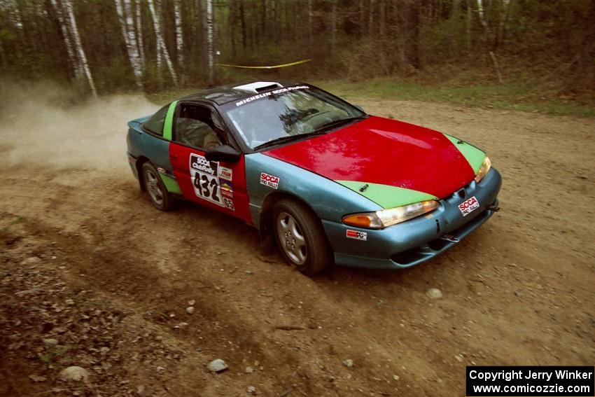 Ron Nelson / Drew Goldsmith drift their Eagle Talon through a 90-right on Indian Creek Rd., SS1.