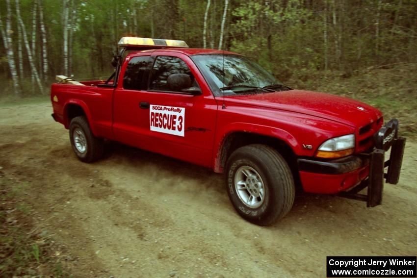 Jim Anderson ran as med sweep in his big Dodge Ram Pickup.