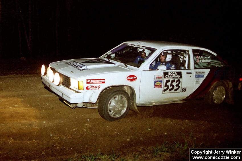 Jerry Brownell / Jim Windsor head uphill at the crossroads hairpin in their Chevy Citation.