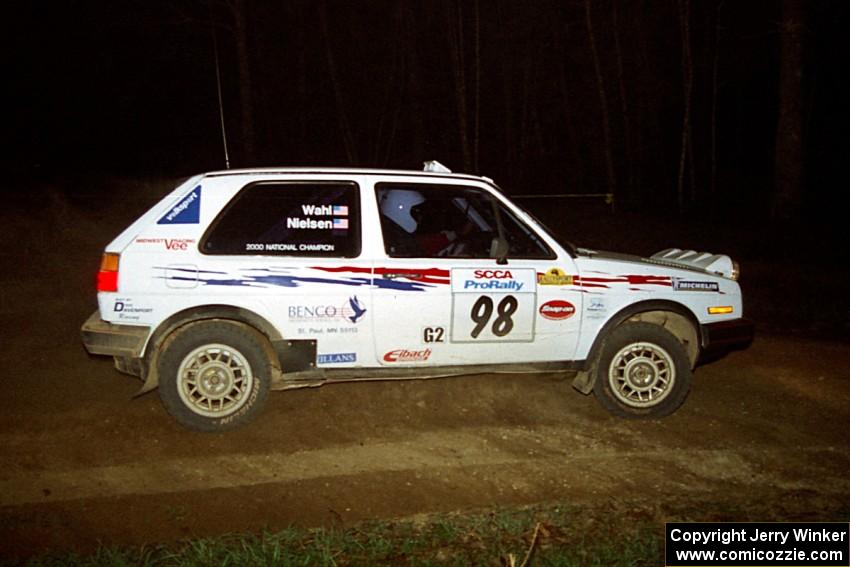 Bob Nielsen / Ed Wahl make it through the crossroads limping home to a finish in their VW GTI.