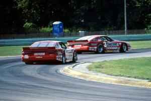 Tommy Archer leads Bobby Archer, both in Dodge Daytonas