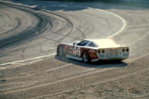 Jim Moyer's Chevy Corvette spins at turn 12