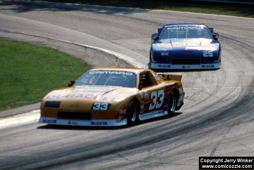 Scott Sharp's Chevy Camaro and Jack Baldwin's Chevy Camaro