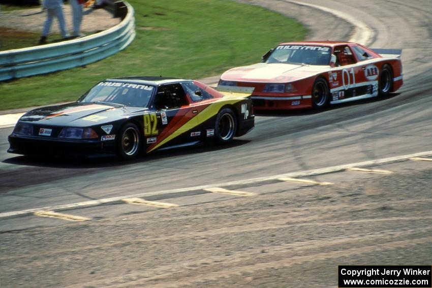 Phil Bartelt's Ford Mustang and John Brumder's Ford Mustang