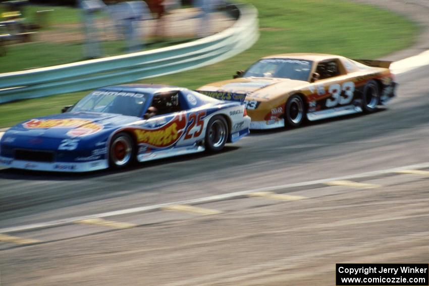 Jack Baldwin's and Scott Sharp's Chevy Camaros