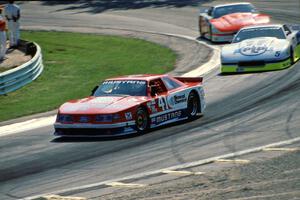 Michael Dingman's Ford Mustang, Randy Ruhlman's Chevy Camaro and Deborah Gregg's Chevy Camaro