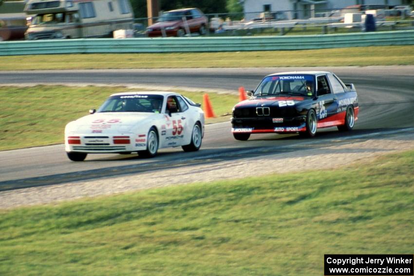 Greg Theiss' Porsche 944 S2 and Kermit Upton III's BMW M3