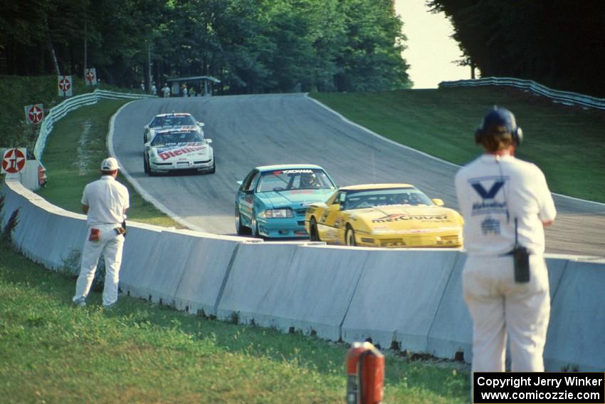 Kim Baker's Chevy Corvette , Boris Said III's Ford Saleen Mustang SC with Bill Cooper's and R.K. Smith's Chevy Corvettes