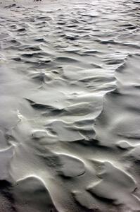 Blowing snow ripples on the top of Rush Lake