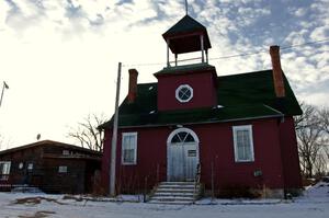 Old abandoned school house north of Cambridge, MN on Hwy. 65