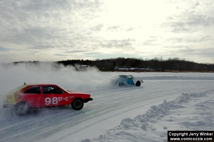 Brad Johnson / Morgan Johnson VW Rabbit and Mark Olson / Jay Jorgenson VW Scirocco