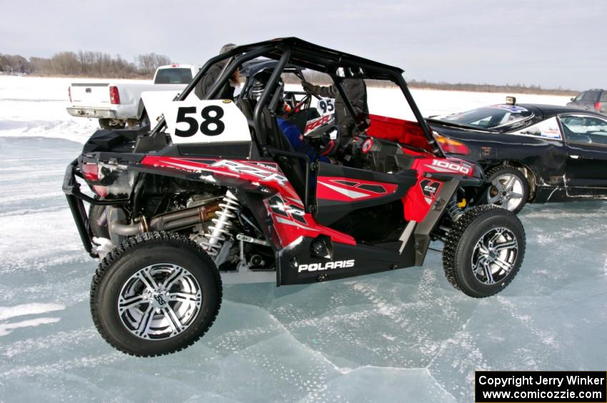 Two of the UTVs that compete in Time Attack between sprint races.