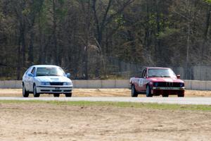 Missing Link Motorsports BMW 325i and Fart-Hinder Racing SAAB 9-3