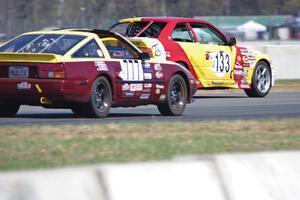 Tubby Butterman Racing 1 BMW 325i passes Gopher Broke Racing Nissan 300ZX