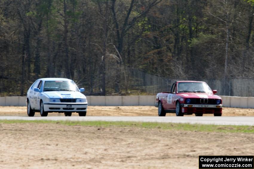 Missing Link Motorsports BMW 325i and Fart-Hinder Racing SAAB 9-3