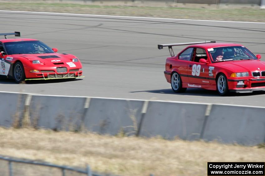 In The Red With Chris BMW M3 and Braunschweig Racing Chevy Corvette