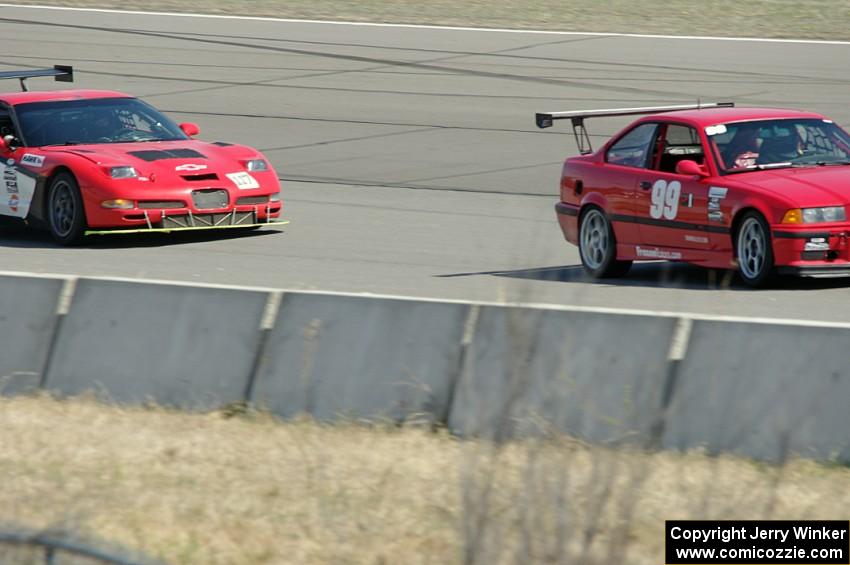 In The Red With Chris BMW M3 and Braunschweig Racing Chevy Corvette