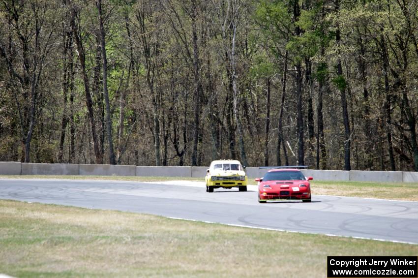 Braunschweig Racing Chevy Corvette and Richard Nixon Racing Opel Ascona