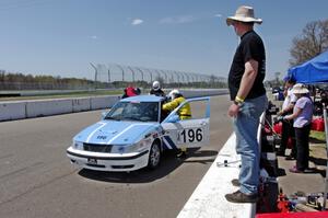 Fart-Hinder Racing SAAB 9-3 in the pits during a driver's change.