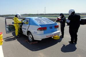 Fart-Hinder Racing SAAB 9-3 in the pits during a driver's change.