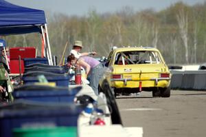 Richard Nixon Racing Opel Ascona in pit lane after the race.