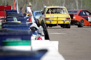 Richard Nixon Racing Opel Ascona in pit lane after the race.