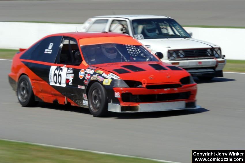 Holy Rollers Honda Civic and JAB Motorsport VW GTI