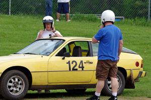 Nathan Rood and Scott Parrott switch spots in their MR Porsche 924.