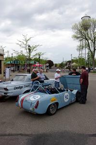 Dodge Dart and MG Midget at the VSCR booth