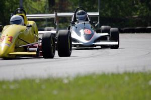 Steve Flaten's Star Formula Mazda chases Mike Fowler's Van Diemen RF96 Formula Continental
