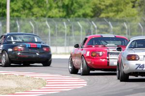 Samantha Silver's, Evan Pecore's and Chris Craft's Spec Miata Mazda Miatas