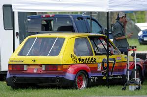 Jimmy Griggs' GTL VW Rabbit in the paddock.